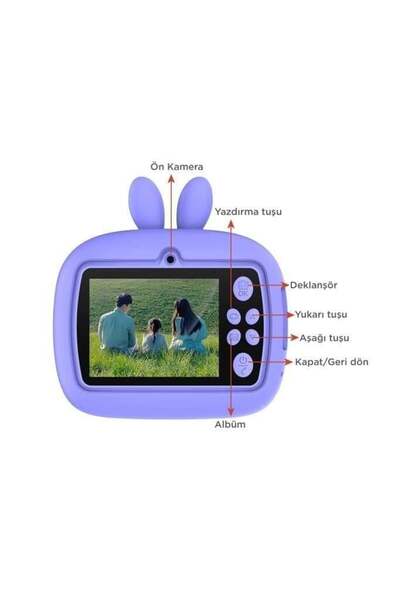 Torima TRM-CMR18 Mavi Dijital Video Fotoğraf Çocuk Kamerası Anlık Termal Resi...