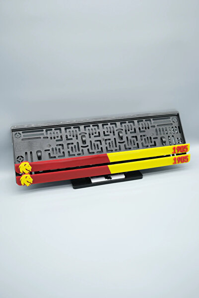 Plakam54 SARI KIRMIZI TARAFTAR 3D KABARTMALI PLEKSİ ARABA PLAKALIĞI