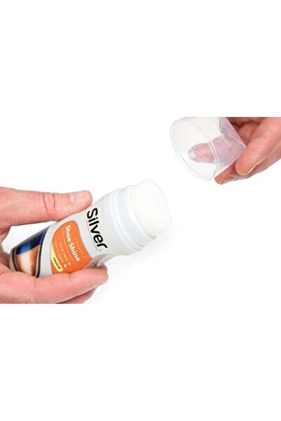 F180 ملمع أحذية فضي أسود 75 مل