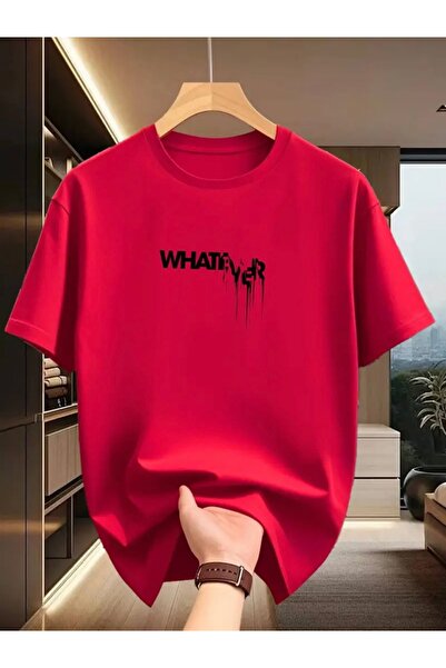 FUFLUNS What Ever Printed Oversize Crew Neck T-Shirt