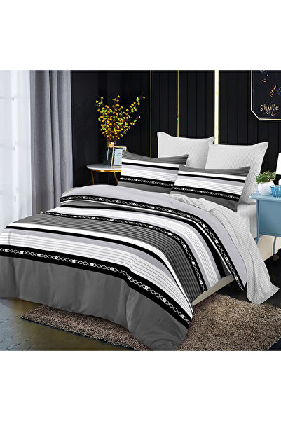 Pucioasa Bed linen with elastic for double bed 2 people Pucioasa, 6 pieces, F...