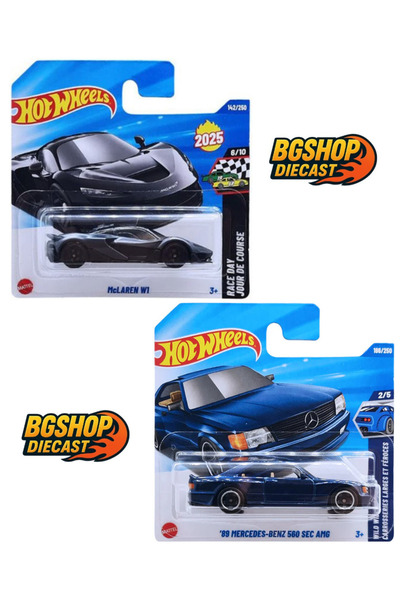 HOT WHEELS 89 Mercedes-Benz 560 SEC AMG - McLAREN W1 (Black)