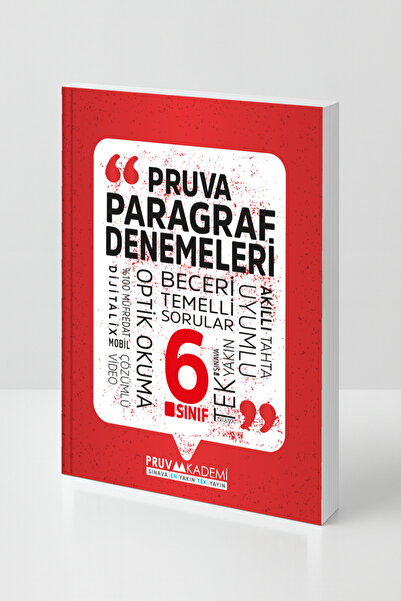Pruva Akademi 6. Sınıf Pruva Paragraf Denemeleri | Video Çözümlü Optik Okuma ...