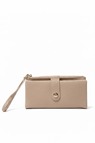 Gebiç Women's Wallet Gold Detailed Zippered Stylish Wallet