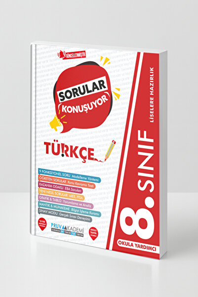 Pruva Akademi Pruva Sorular Konuşuyor 8. Sınıf Türkçe – Okula Yardımcı, Yeni ...