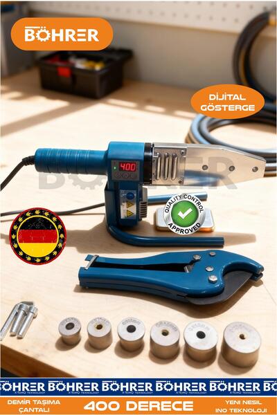 BÖHRER ALMAN DESİGNE DİJİTAL GÖSTERGELİ ELEKTRİKLİ + MAKAS HEDİYELİ 6 ADET PA...