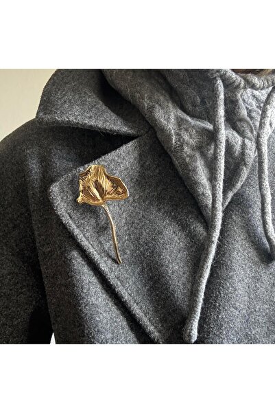 Alice İsstanbul Gold Yaprak Broş