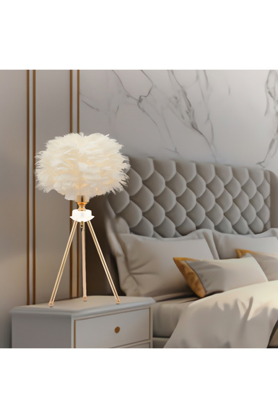 HubRom BELINAY 4109-1M-GDD Χρυσό Επιτραπέζιο Φωτιστικό 20x50 εκ. 1xE27 Μέγ. 60W