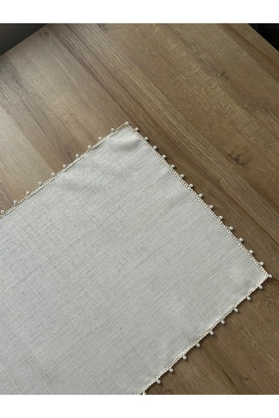 tubaatasarim Açık bej incili runner 110*35