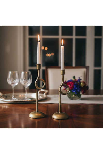 Lorena Home Decor Gold Çember Şamdan