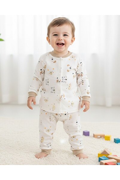 VOY KİDS Boy's Printed 2-3-4-5-6 Years Old Snap Fastener Transitional Nightwe...