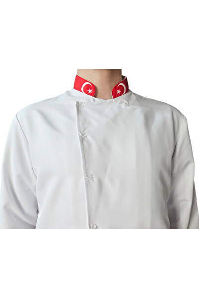 Ant Rotagrup Üniforma ve İş Elbiseleri Jachetă de bucătar – Uniformă de bucătărie unisex cu mânecă lungă, cu detaliu de culoare din Turcia