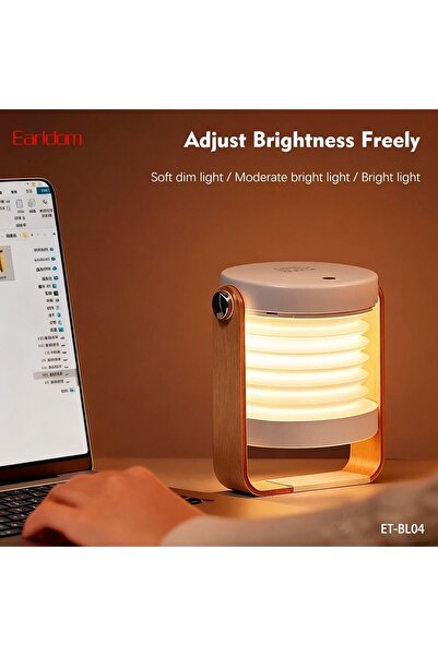 Earldom مصباح تخييم LED قابل للطي ET-BL04 بثلاثة أوضاع إضاءة، قابل لإعادة الشحن عبر منفذ USB، للتخييم والأنشطة الخارجية