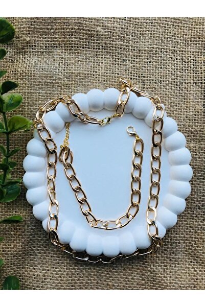Luba Thick Necklace Bracelet Set 1Cmx1.4 cm