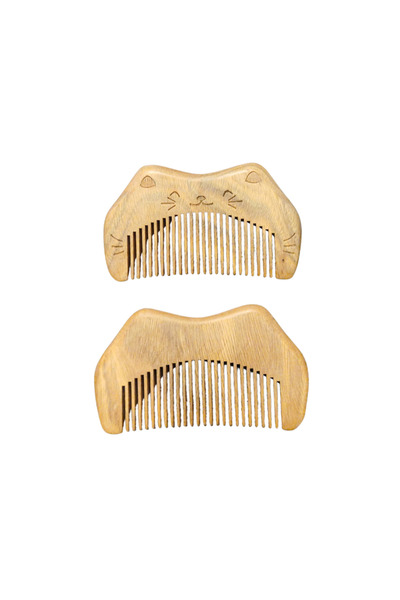 Osmanzadem Göynük Miyav Tarak: Pelesenk Ağacı Kedi Yüzlü Cep Tarağı (9-10 Cm)