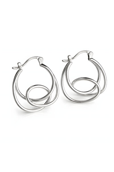 BUNILU S925 silver round earrings, elegant minimalist