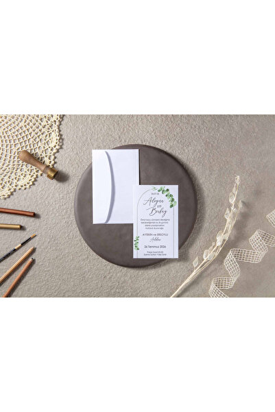 İKLİM DAVETİYE Düğün Davetiyesi / Nişan Davetiyesi / Nikah Davetiyesi / (50 A...