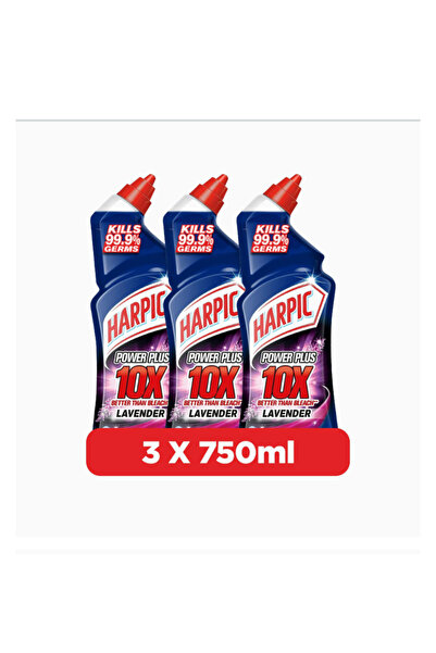 Harpic منظف المرحاض باور بلس، برائحة اللافندر، 750 مل × 3