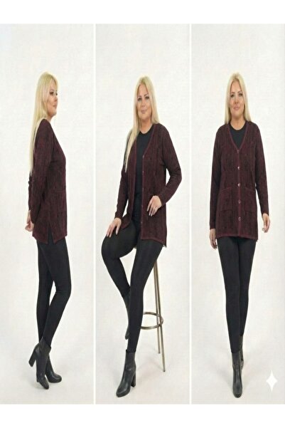 onno style women Patterned Classic Knit Buttoned Jacket