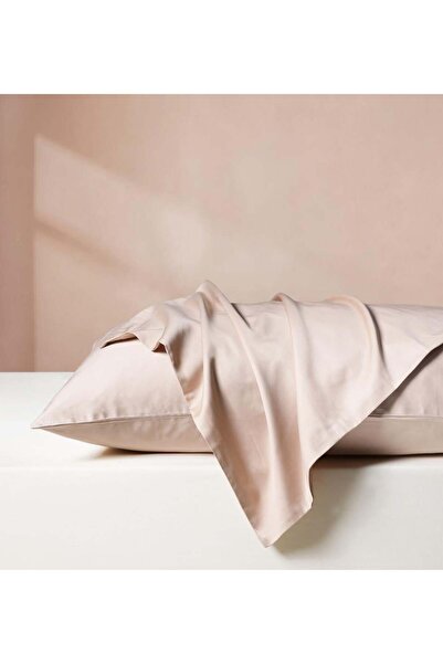 Melen طقم غطاء وسادة 100% قطن 300غرزة - 2 قطعة - مقاس 75x50 - داليسا - بيج ور...