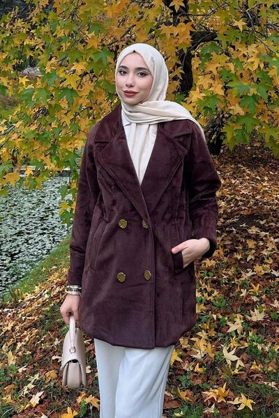 lamelif Stamp Coat Brown