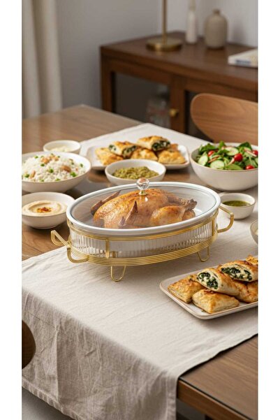 Generic Buffet warmer, oval serving dish, 12 cm, with a unique and elegant design.