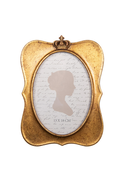 Clayre & Eef Golden Photo Frame 17x2x22 cm / 13x18 cm