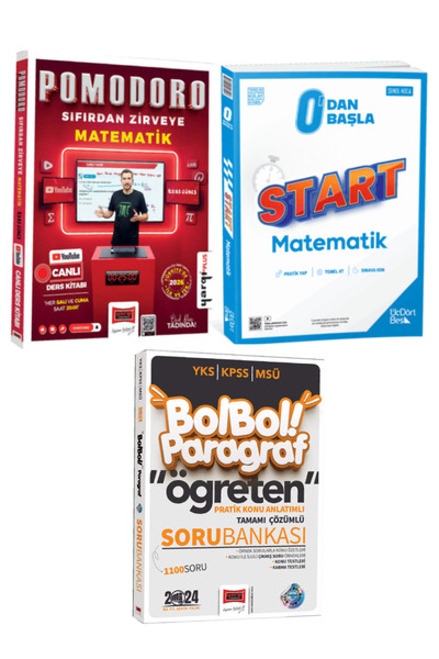 Yargı Yayınları İlyas Güneş POMODORO Sıfırdan Zirveye Matematik+0'dan Başla S...
