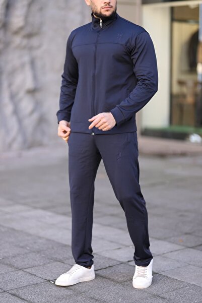 LFSPORT New Season Comfortable Fit Men's Navy Blue Tracksuit Set