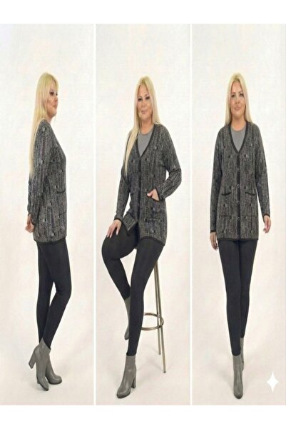 onno style women Patterned Classic Knit Buttoned Jacket