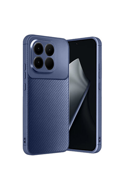 FREEDOM STOREE غطاء كربون بتركيز تلقائي لهاتف شاومي مي 15 تي - أزرق داكن