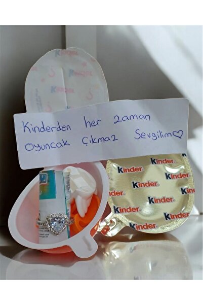 C&On Design Kinder Joy İçinden Çıkan Kalpli Ciddi İlişki Yüzüğü – Renk Seçene...
