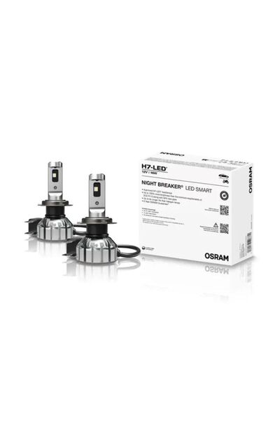 Osram Set 2 becuri LED H7 (certificat RAR), 12V, NB Smart, ambalaj service,