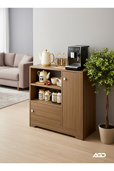 AGD Coffee Cabinet, Large Capacity Coffee Table, Modern Simple Home Coffee Co...