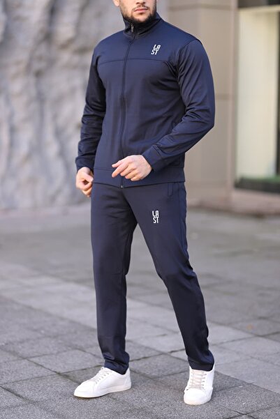 LFSPORT New Season Comfortable Fit Men's Navy Blue Tracksuit Set