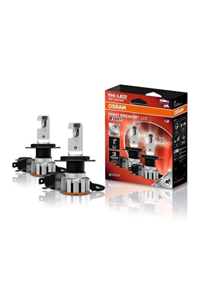 OSRAM LED VALUE Set becuri LED Osram Night Breaker LED Start H4, 12V, 6000K, +230% lumină, certificat RAR, 2 bucăți