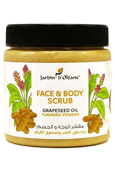 Jardin D Oleane Face And Body Scrub With Grapeseed Turmeric Powder Beige 500grams