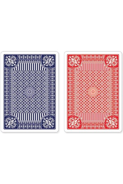 Peter Pauper Cărți de joc din plastic premium, albastre și roșii, set de 2, index standard (dimensiune poker)