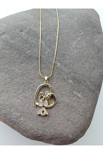 lavante butik kendini özel hisset Zircon Stone Mermaid Steel Necklace