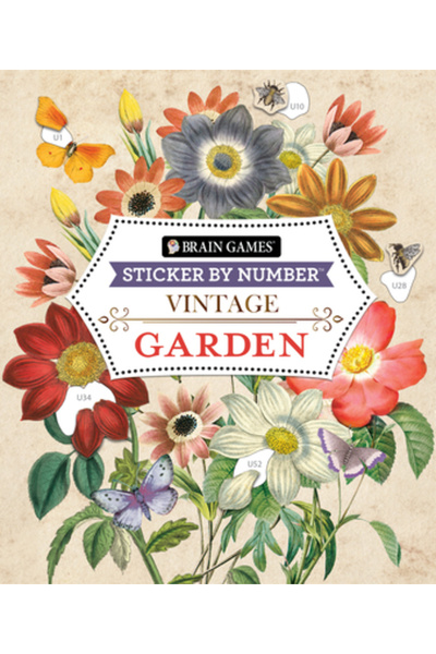 Pubn Intl Jocuri Creiere - Autocolant după Număr - Vintage: Grădină