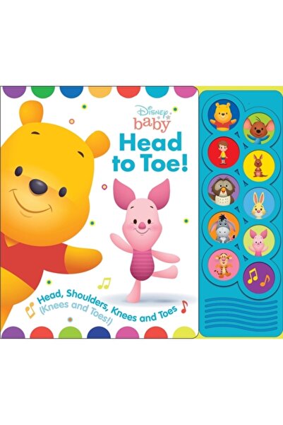 Phoenix Intl Pubn Inc Disney Baby Winnie the Pooh - Carte cu sunete din cap până în picioare! cu 10 butoane - Pi Kids (Disney Baby: Play-A-Sound)