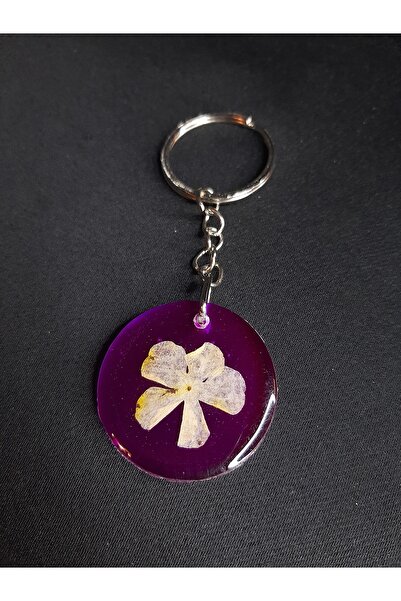 MRYart Snowball Flower Daisy Epoxy Keychain