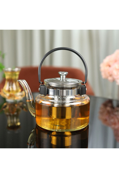 cc bin shihon Borosilicate glass teapot / Stainless steel teapot with high-temperature filter, 800 ml