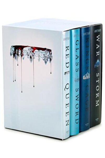 Harper Collins Set cutie cu 4 cărți Red Queen, copertină cartonată: Cărțile 1-4