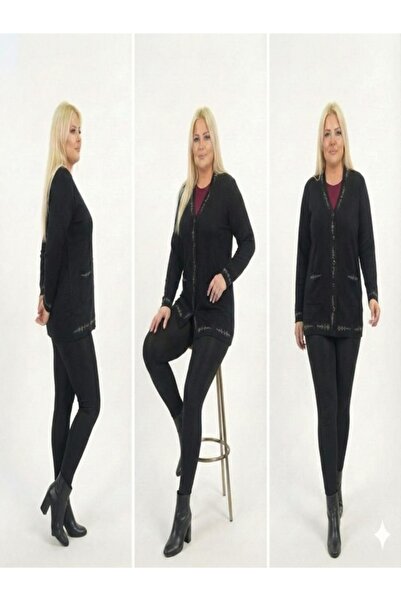 onno style women Banti Baklava Patterned Classic Knit Buttoned Jacket