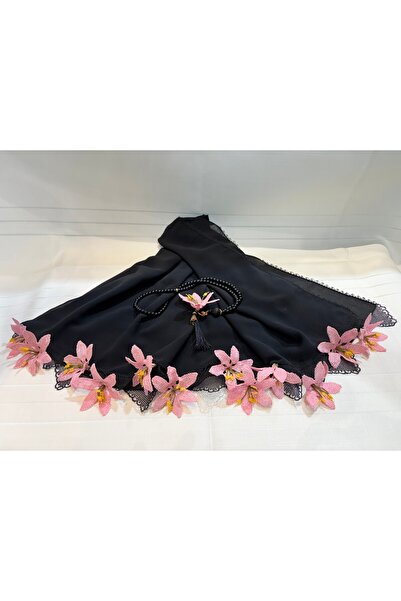 MELOŞ HOME El Emeği İğne Oyası Çiçek Motifli İpek Mevlid Örtüsü