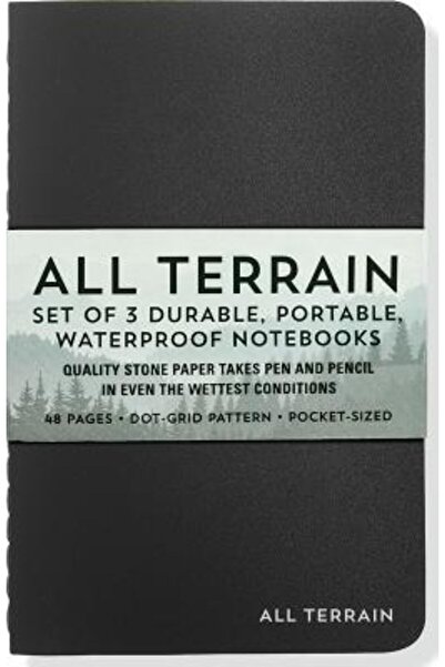 BIBLIOBAZAAR All Terrain: Caietul impermeabil (pachet de 3): Set de 3 caiete durabile, portabile și impermeabile