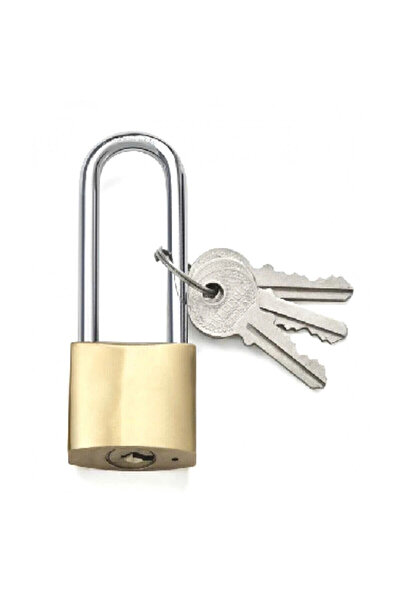 shopwave Yellow Long Padlock 63 mm