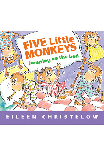 Houghton Mifflin Cinci maimuțe sărind pe pat (Carte cartonată căptușită)