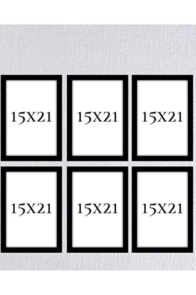 LİFE GLOBAL 6 LI 15x21 çerçeve seti siyah renk hazır kombin